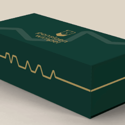 Luxe magneetdoos met opdruk van het logo van de pensioenwimpel